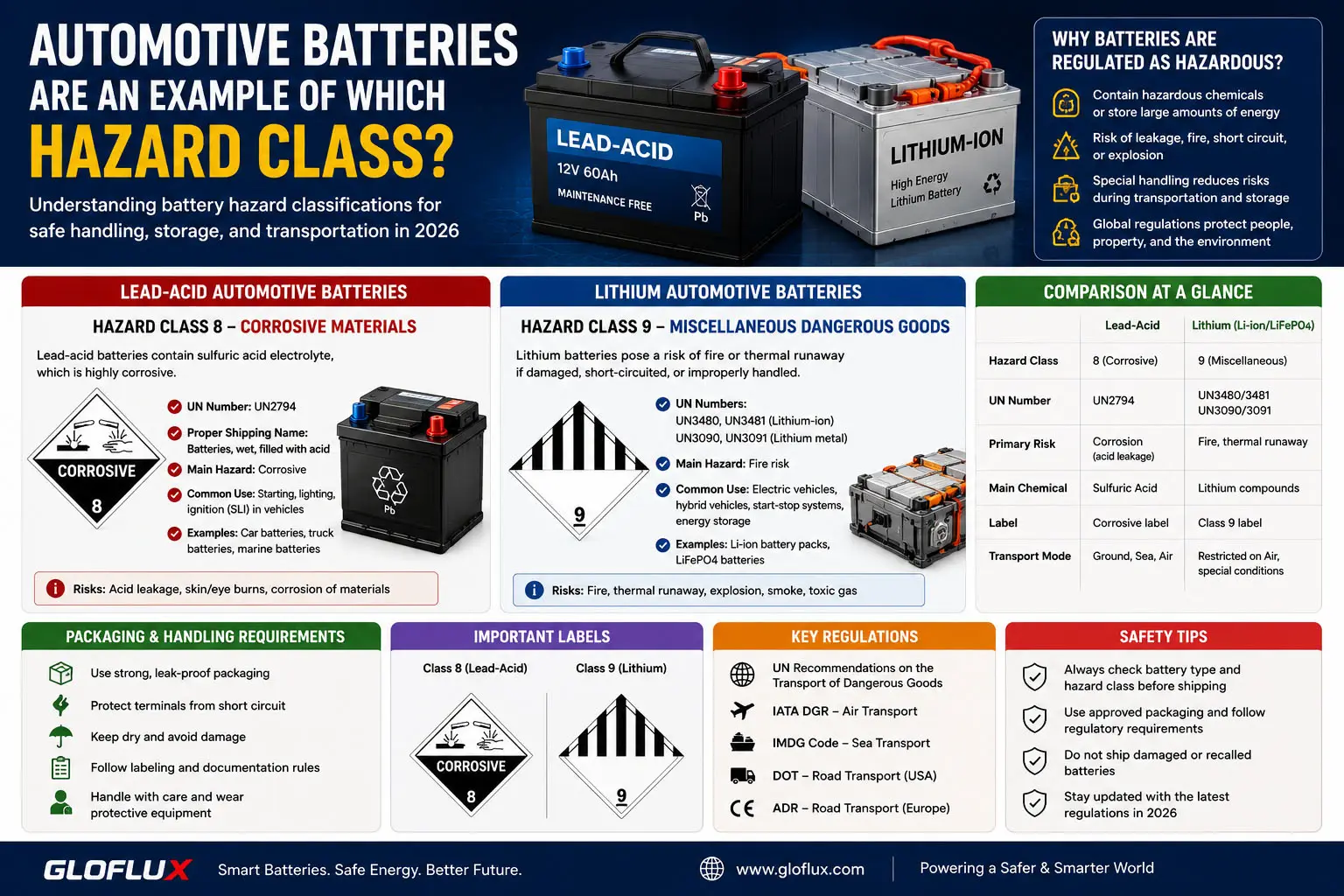 Automotive Batteries Hazard Class