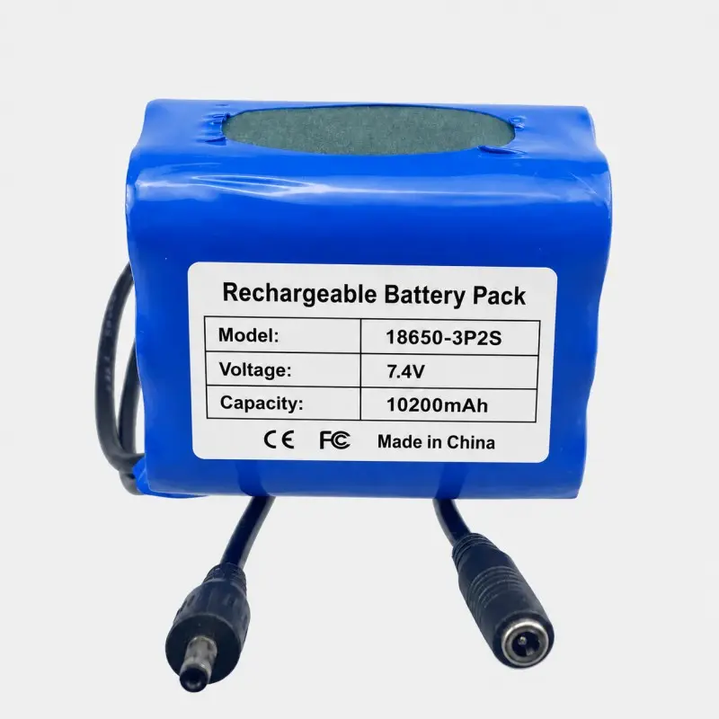 7.4V 10200mAh 3P2S 18650 rechargeable battery pack for bicycle front light