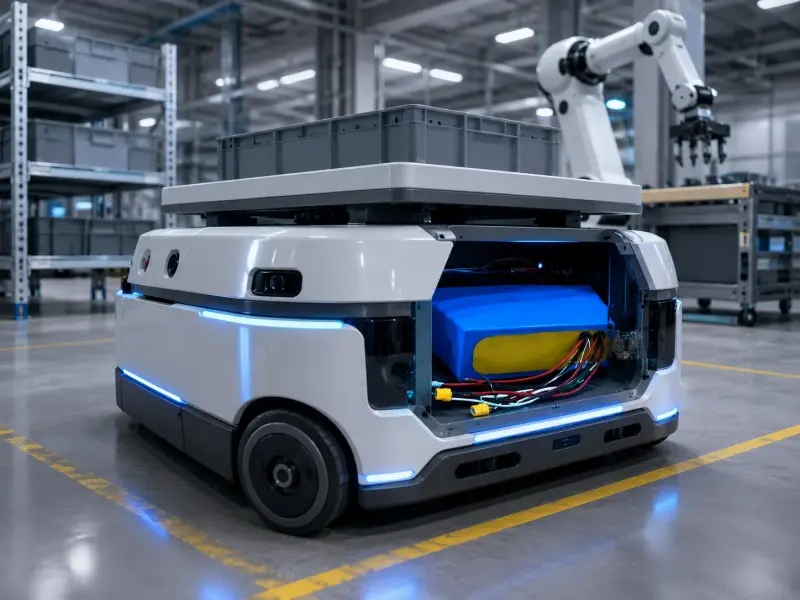 Wireless charging robot battery pack for industrial automation equipment