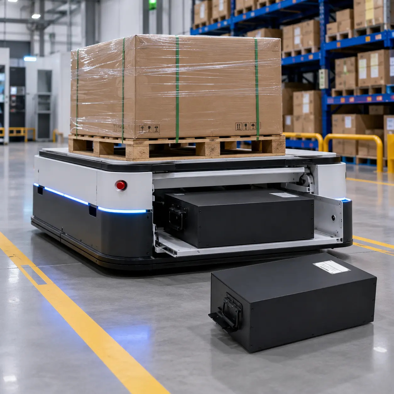 Durable 30Ah battery pack for AMRs and material-handling robots
