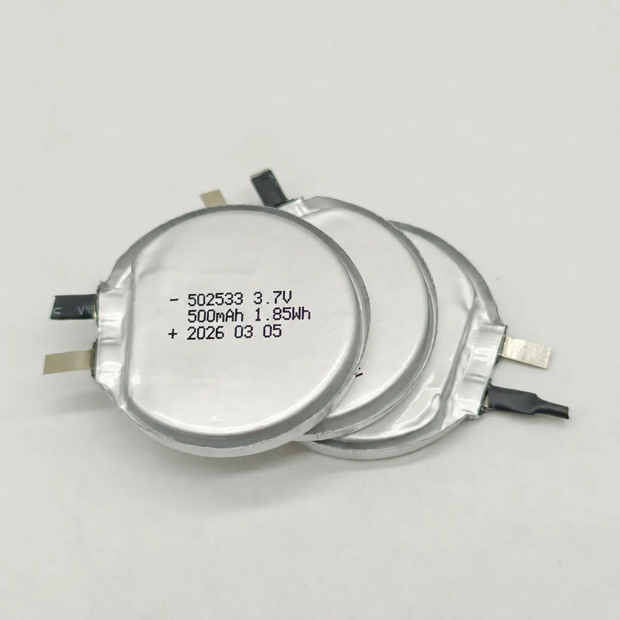 Compact rechargeable flexible lithium battery designed for sports watch applications