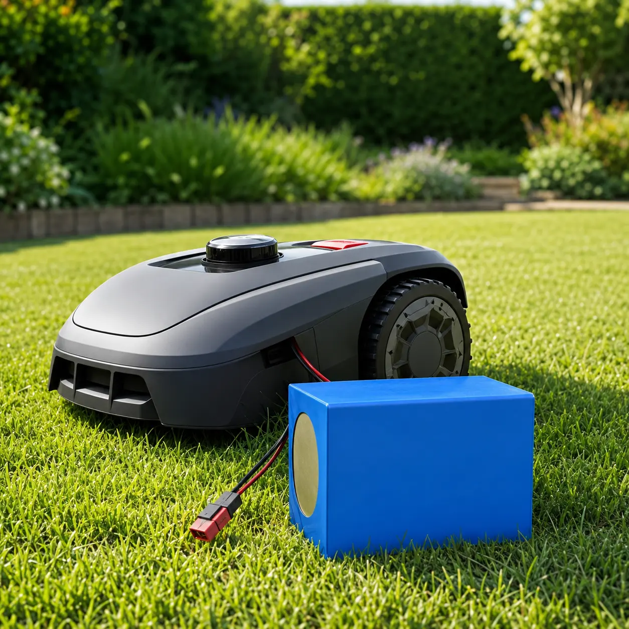 High power battery module for robots and lawn mowers