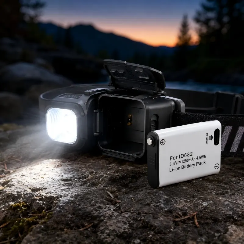 OEM rechargeable headlamp battery with USB-C charging interface