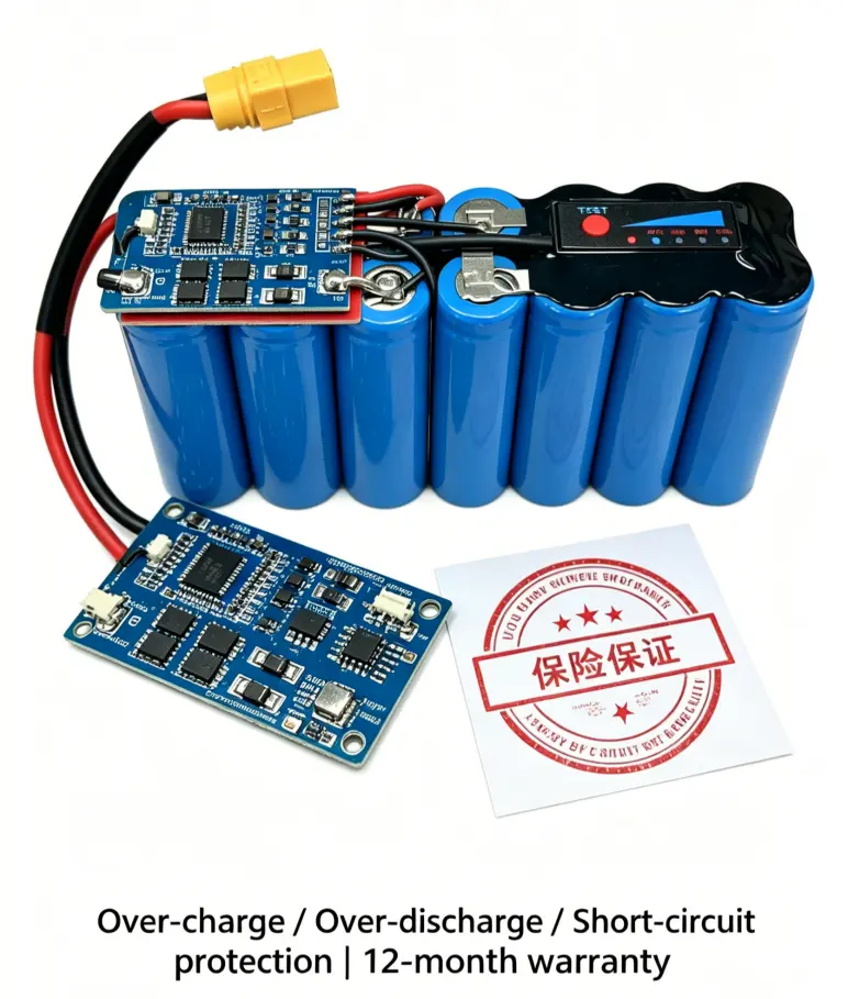 4S4P rechargeable lithium battery pack for robots and automated guided vehicles