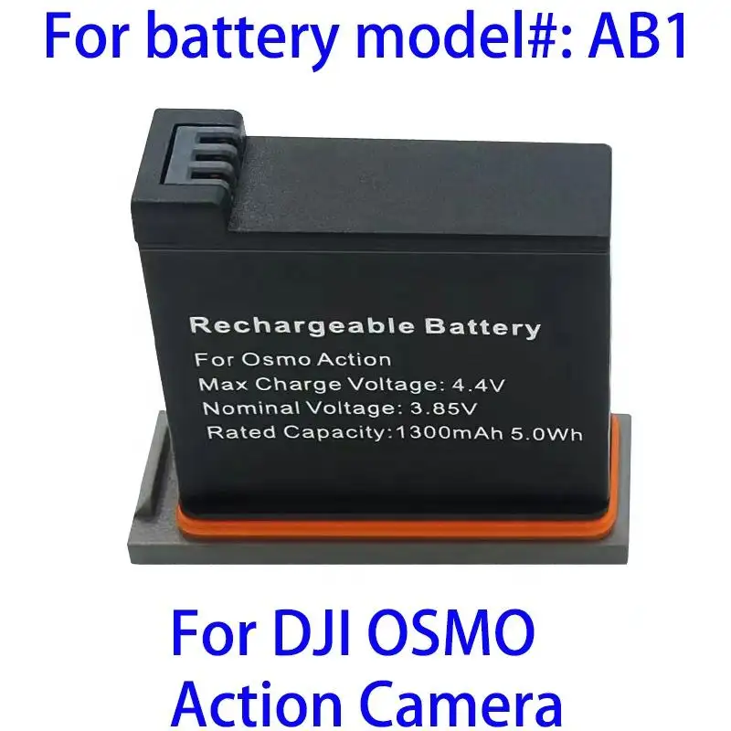 DJI Osmo Action camera AB1 rechargeable battery featuring 1300mAh