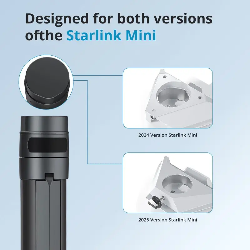 Portable Starlink Mini battery pack with six-hour runtime for outdoor use