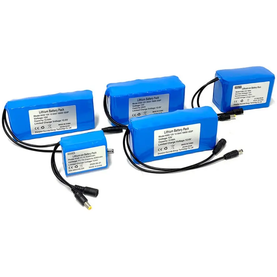 Custom LiFePO4 battery pack with 18650 cells for solar street lights