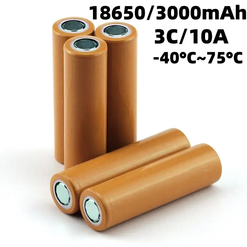 18650 low-temperature lithium-ion battery with 3000mAh capacity and 10A discharge