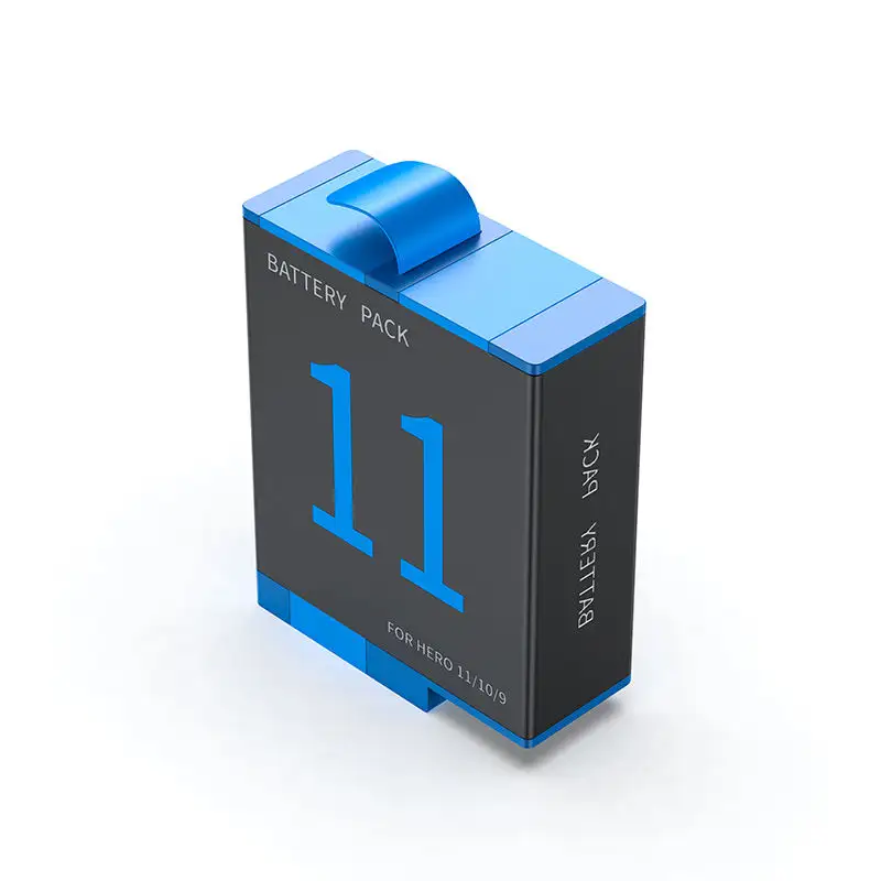 GoPro Hero 9/10/11 compatible action camera battery featuring full decoding and stable lithium power performance.