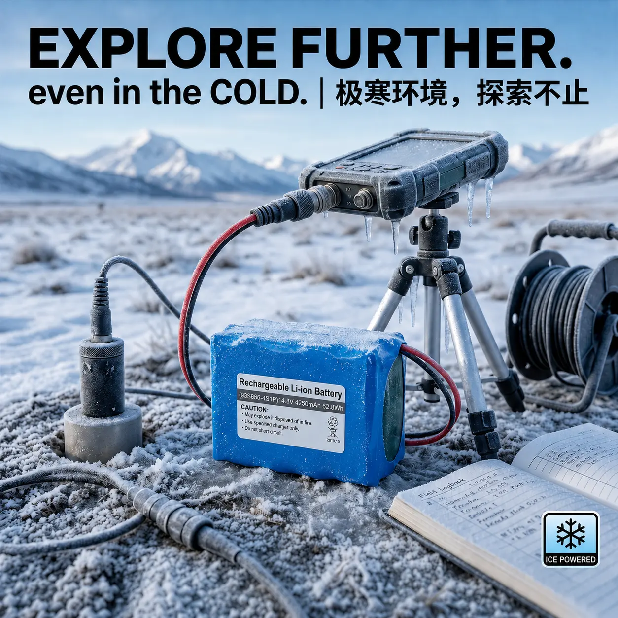 Low-temperature 4250mAh battery for remote monitoring and field devices