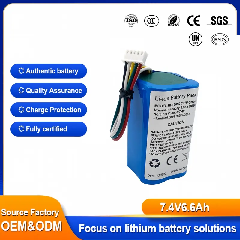 Rechargeable 18650 lithium battery pack for portable oxygen concentrator and medical equipment