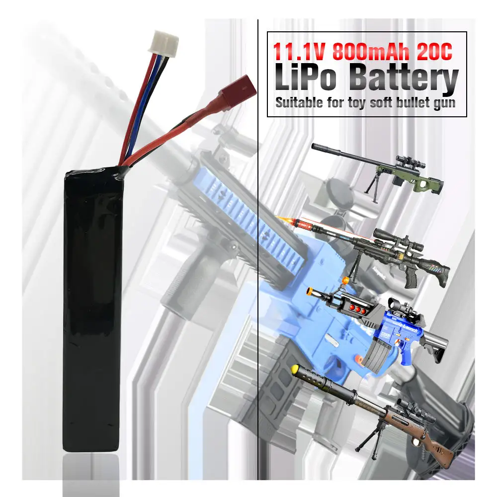 11.1V 1200mAh 25C battery for electric water guns